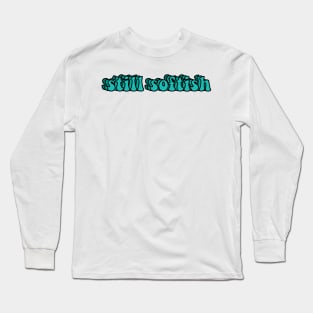 Tiktok Still Softish Blue Gradient Design Long Sleeve T-Shirt